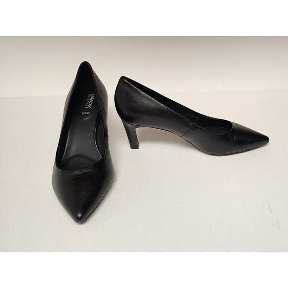 GEOX Respira Italian patent Women's Bibbiana Dress Heel Pumps, Black SZ 38/US8 - Picture 5 of 13